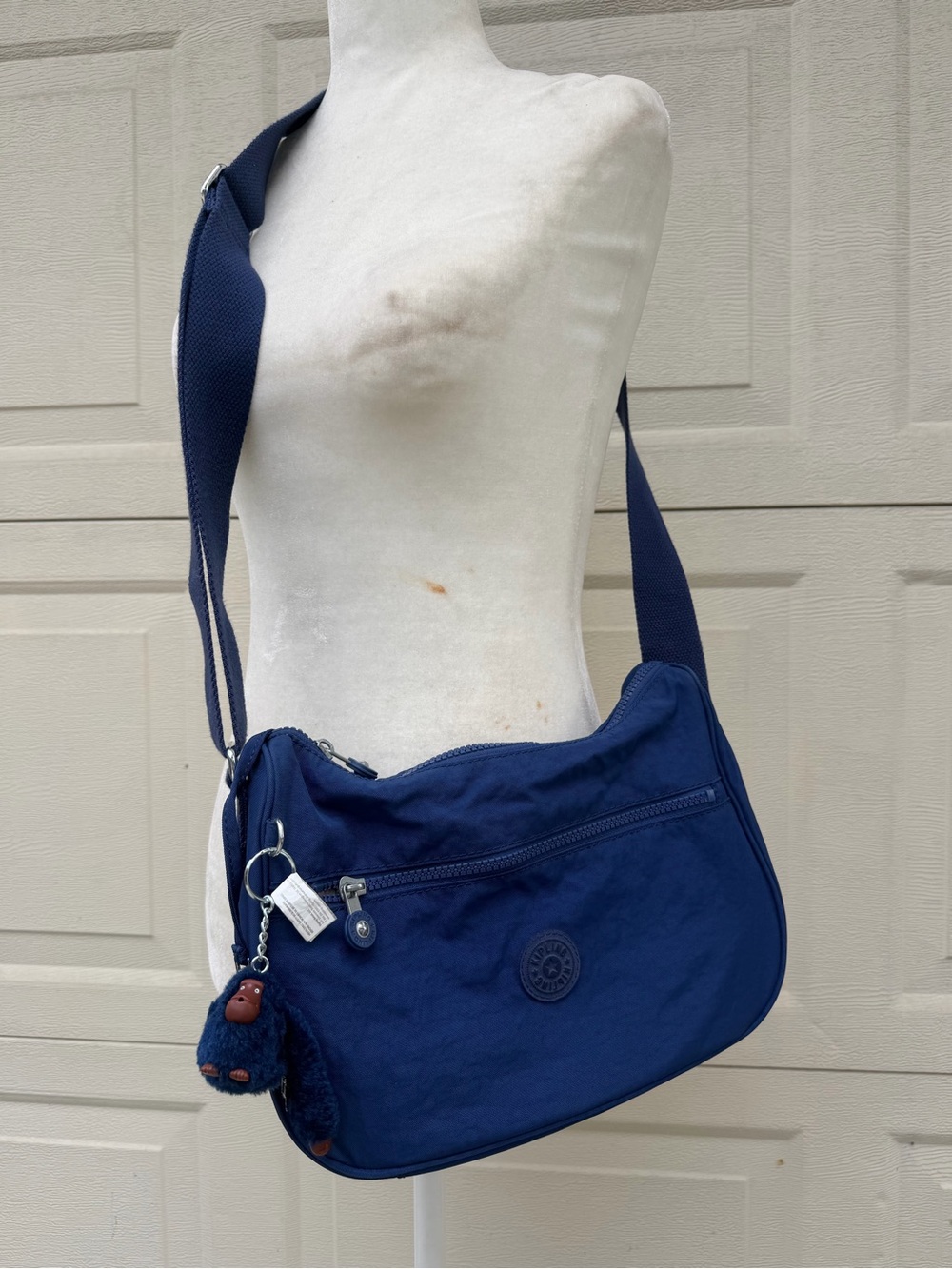 Kipling Deep Navy Crossbody Bag with Monkey Charm